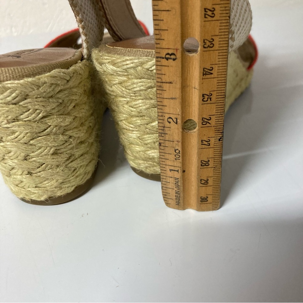 Lucky Brand Kyndra Wedge Espadrille in Coral & Tan US Women’s Size 8.5 M - Picture 5 of 10